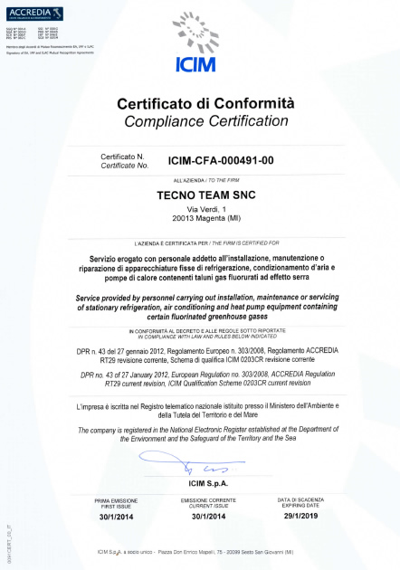 certificato icim